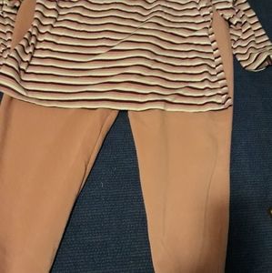 Pants and shirts set with a free pair of sandals.